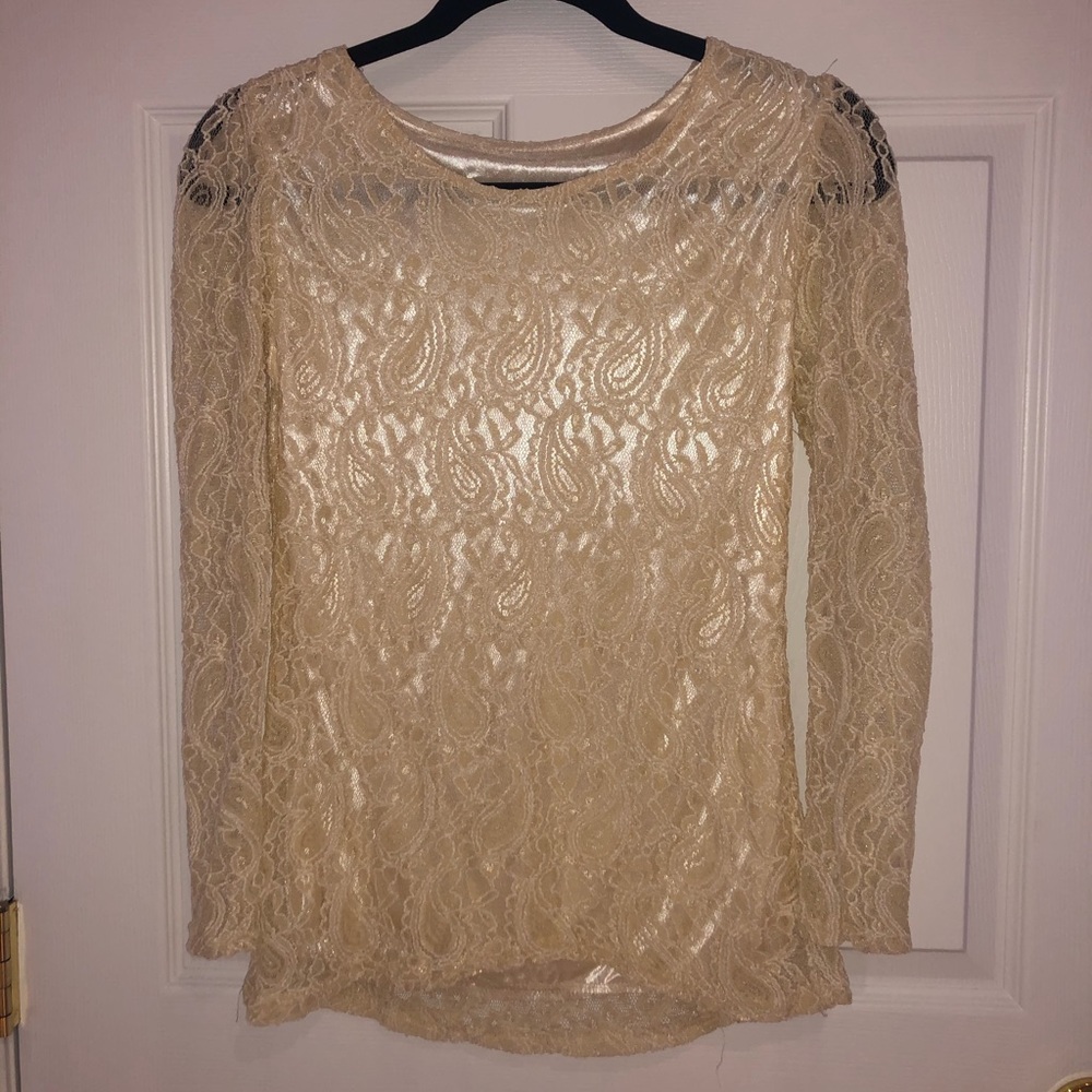 Cream colored long sleeve